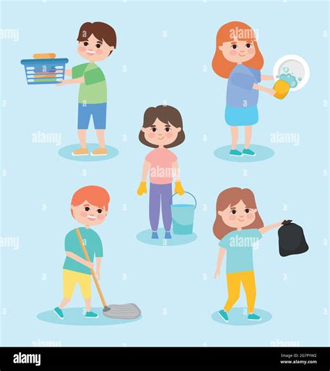 people doing household chores set Stock Vector Image & Art - Alamy