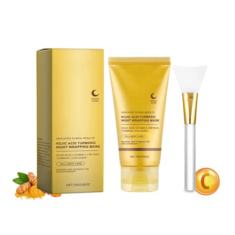 Turmeric Collagen Mask (with scraper) - Gentle cleansing, moisturizing ...