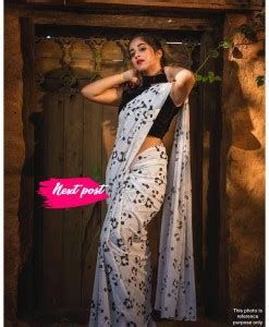 White Georgette Saree - Buy White Georgette Saree online at Best Prices ...