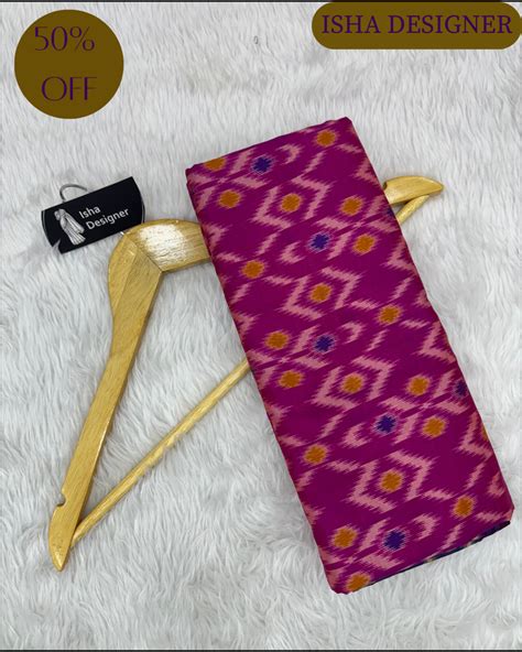 Rani pink ikkat design pure look patola saree – Isha Designer