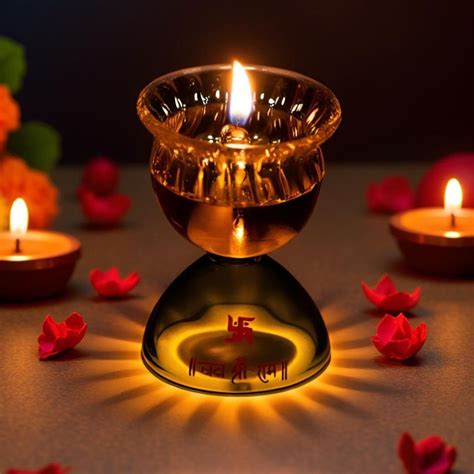Borotech Green Glass Diya – Handmade Jai Shri Ram Lamp for Pooja Decor ...