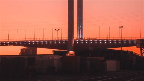 Wallpaper road, bridge, construction, dusk hd, picture, image