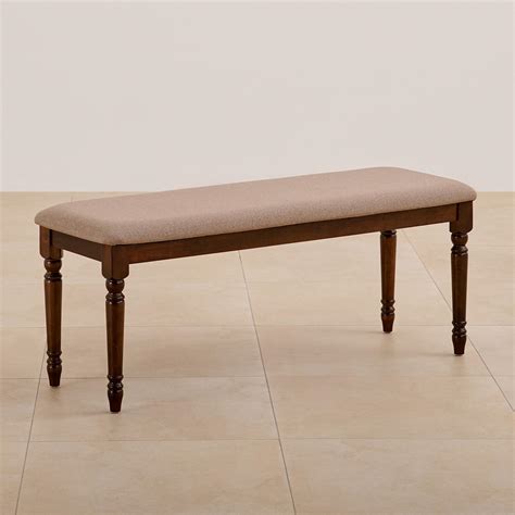 Buy Helios Zoe Fabric Dining Bench - Brown from Helios by Home Centre ...