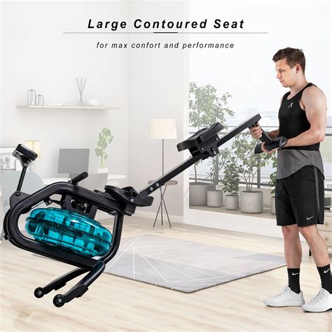 Buy RTR Water Rowing Machine Rower With Lcd Monitor, Exercise Workout ...