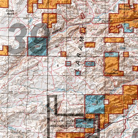 HuntData Wyoming Land Ownership Map for Antelope Unit 39 by HuntData ...