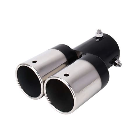 Speedwav UNIVERSAL CAR STYLING STAINLESS STEEL STRAIGHT DOUBLE OUTLETS ...