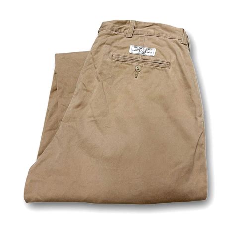 Y2K POLO RALPH LAUREN インプリーツ ツータック チノパン ANDREW アンドリュー【W35】 ポロラルフローレン RC ...