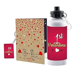 VESPL LOF Printed Sipper Bottle with Keychain and A4 Greeting Card ...