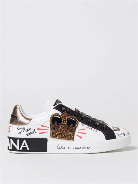 Dolce & Gabbana Portofino sneakers in leather - White | CS1570AZ268 ...