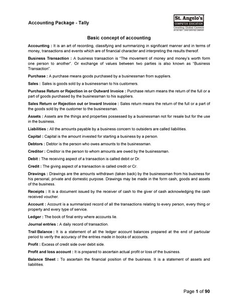 Tally Assignment - JOURNALS - Basic concept of accounting Accounting ...