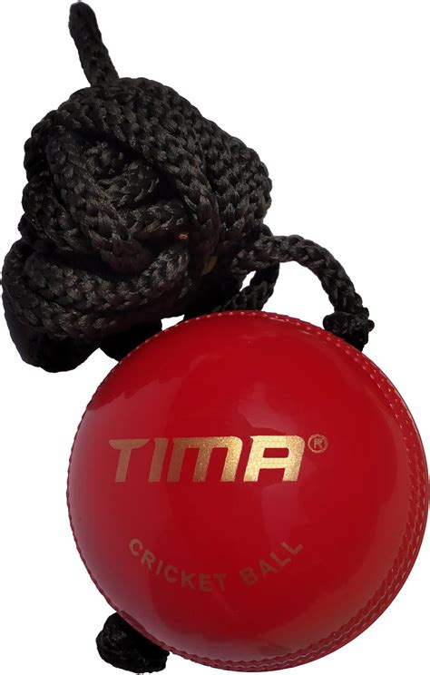 TIMA Synthetic Ball with a Cord Cricket Hanging & Knocking Ball for ...