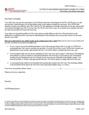 Fillable Online health ny Letter to Households Tier II Day Care Home ...
