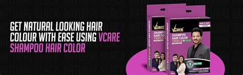 Buy VCare Hair Color shampoo Black Only 5 Minute Root Hair Dye Coloring ...