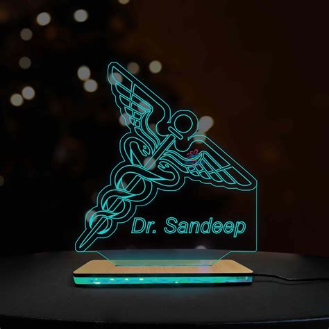Medical Logo - 3d Illusion Night Lamp | Love Craft Gift - love craft gift