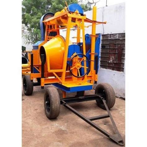 Cement Concrete Two Pole Lift Machine - Concrete Mixer Machine With ...