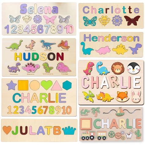 Personalized Name Puzzle Customized Educational Wooden Puzzle Toys For ...