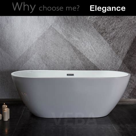 55 Inch Freestanding Tub Cupc Certificated Small Free Standing Acrylic ...