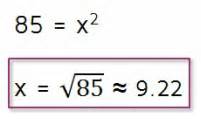 Image result for Math Pythagorean Theorem Step by Step How to Square Root