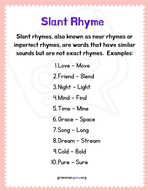 Slant Rhymes: The Art of Imperfect Rhyming