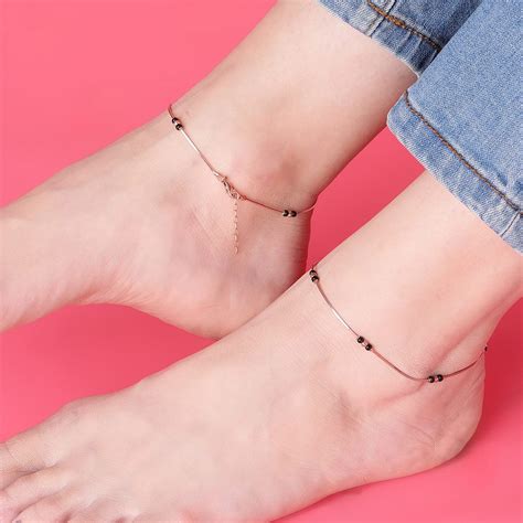 Buy Blissful Gold-Plated Women's Silver Anklet – Zavya