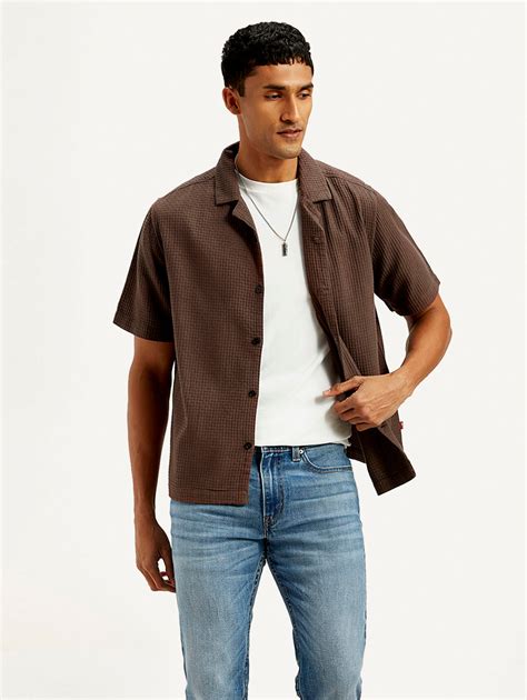 Men's Resort Collar Textured Relaxed Fit Shirt – Levis India Store