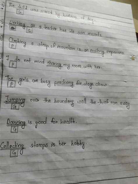 find out underlined word is gerunds or past participle I have written ...