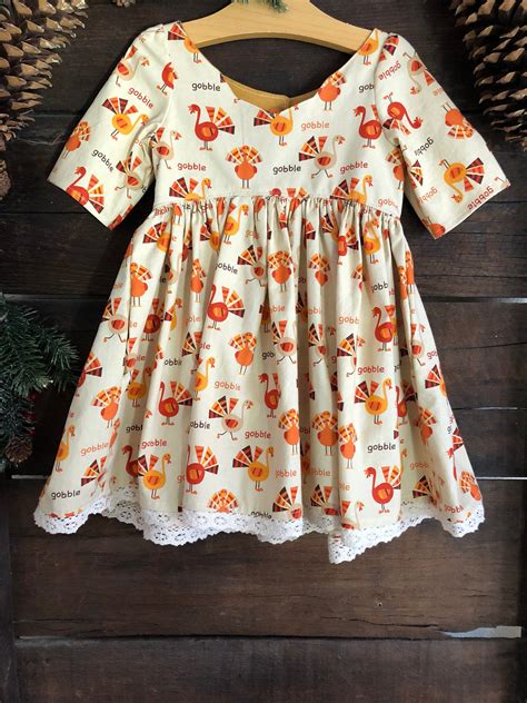 Excited to share this item from my #etsy shop: 2T Turkey Dress | Fall ...