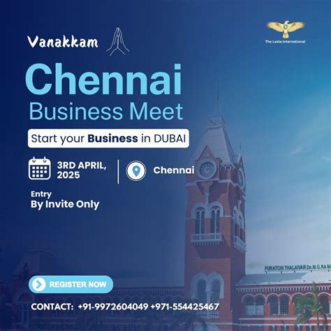 Chennai Business Meet, Chennai, Tamil Nadu, 3 April 2025 | AllEvents