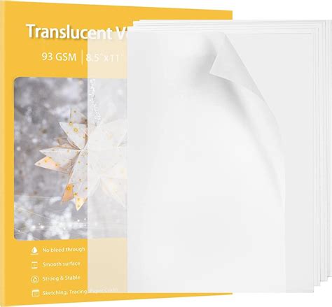 Amazon.com: Thick Translucent Vellum Paper, Oplymio 42 Sheets 167GSM ...
