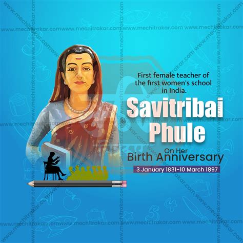 BeautifulSavitribai Phule Jayanti Event Poster in Marathi, Hindi, and ...