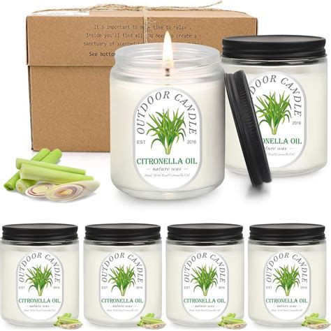 Amazon.com: BugBai Natural Plant-Based Mosquito Repellent Candle, DEET ...