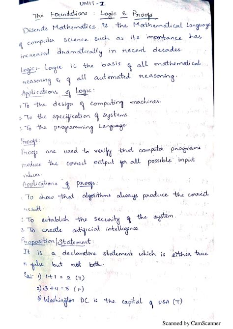 DM I,II,IV units(Class notes) - discrete maths - Studocu