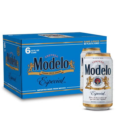 Modelo Especial Lager Mexican Import Beer, 6 Pack Beer, 12 fl oz Cans ...