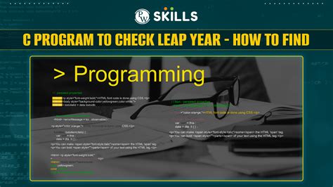 Write a C Program to Check Leap Year Using Conditional Operator 的图像结果