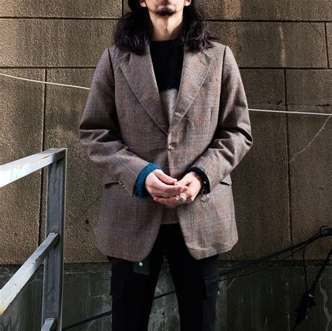 大人パンク！ 60s～ "Harris Tweed" Check Tailored Jacket ハリスツイード テーラードジャケット ...