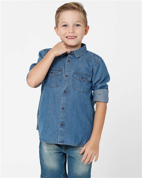 Medium Fade Blue Denim Shirt