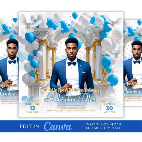 Buy Balloon Release, in Loving Memory Flyer, Memorial Funeral ...