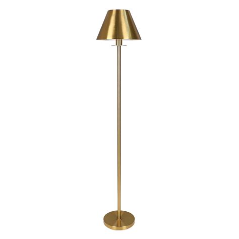 Gold Metal Floor Lamp 63In