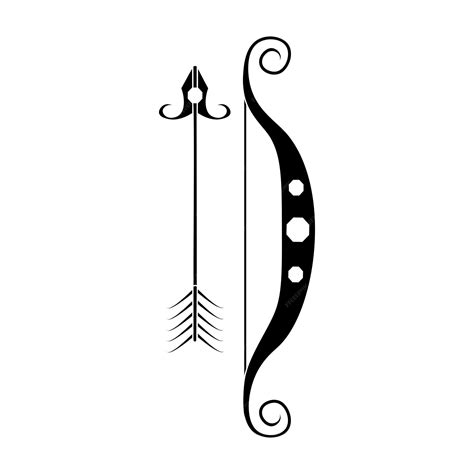 Premium Vector | Glyph bow and arrow vector illustration