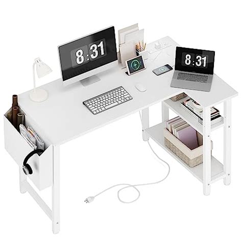 Small White Computer Desk 的图像结果