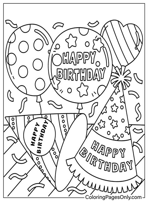 Printable Birthday Coloring Pages