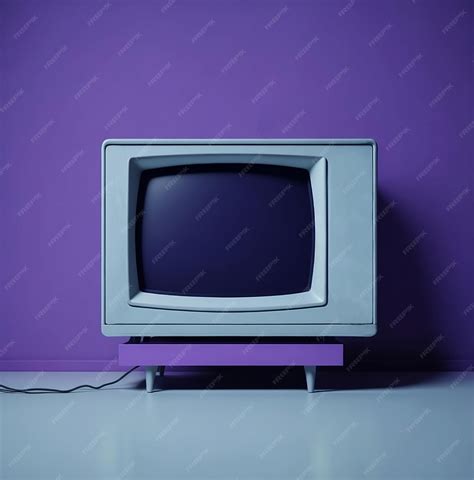 Premium Photo | Old grey television with colour interference