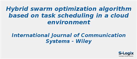 Hybrid swarm optimization algorithm - CloudSim Projects | S-Logix