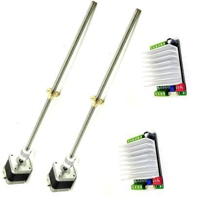 INVENTO 2pcs TB6600 Driver+Nema 17 4.2 Kg-cm Motor+Flexi coupling+200mm ...