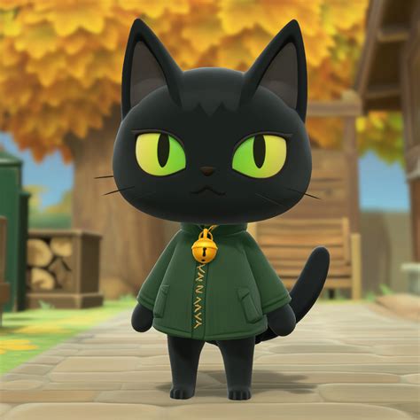 Animal Crossing black cat OC | Personnages animal crossing, Animal ...