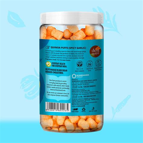 Buy Quinoa Puffs Spicy Garlic Snacks Online | Snacks - Desinutri Foods