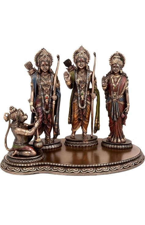 Buy Archna Handicraft Polyresin Hindu Lord Ram with laxman and Goddess ...