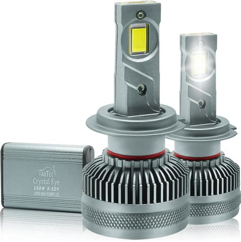 Carzex Crystal Eye H7 Car Led Headlight Bulbs, 300W/18,000 Lumens Super ...