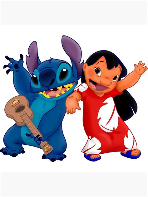 "stitch and Lilo clip art" Poster for Sale by Design-Busuk | Redbubble