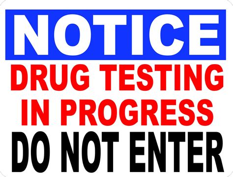 Testing In Progress Sign